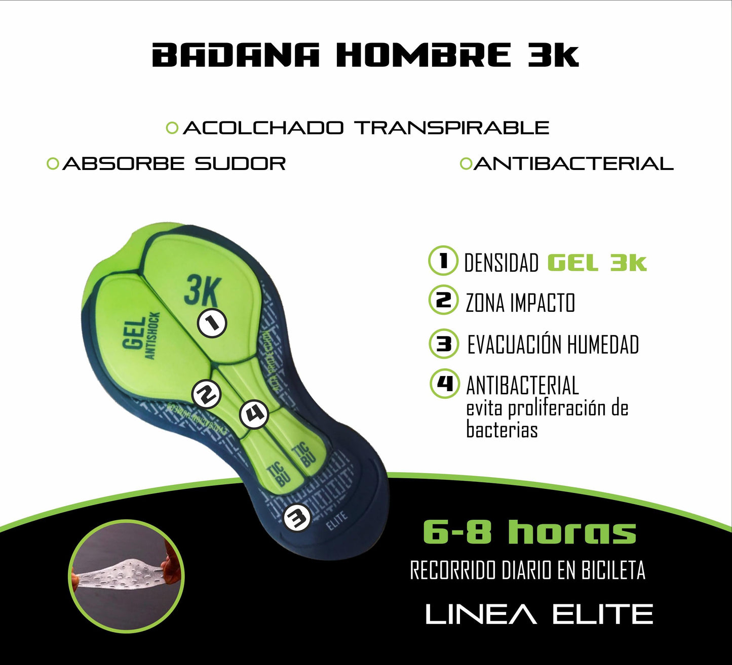 LICRA CORTA HOMBRE ELITE (Ref: Azul Elite)