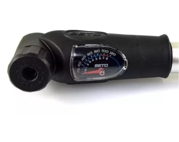 Bomba Beto Aluminio Cah 003ag Manómetro Bicicleta 120 Psi