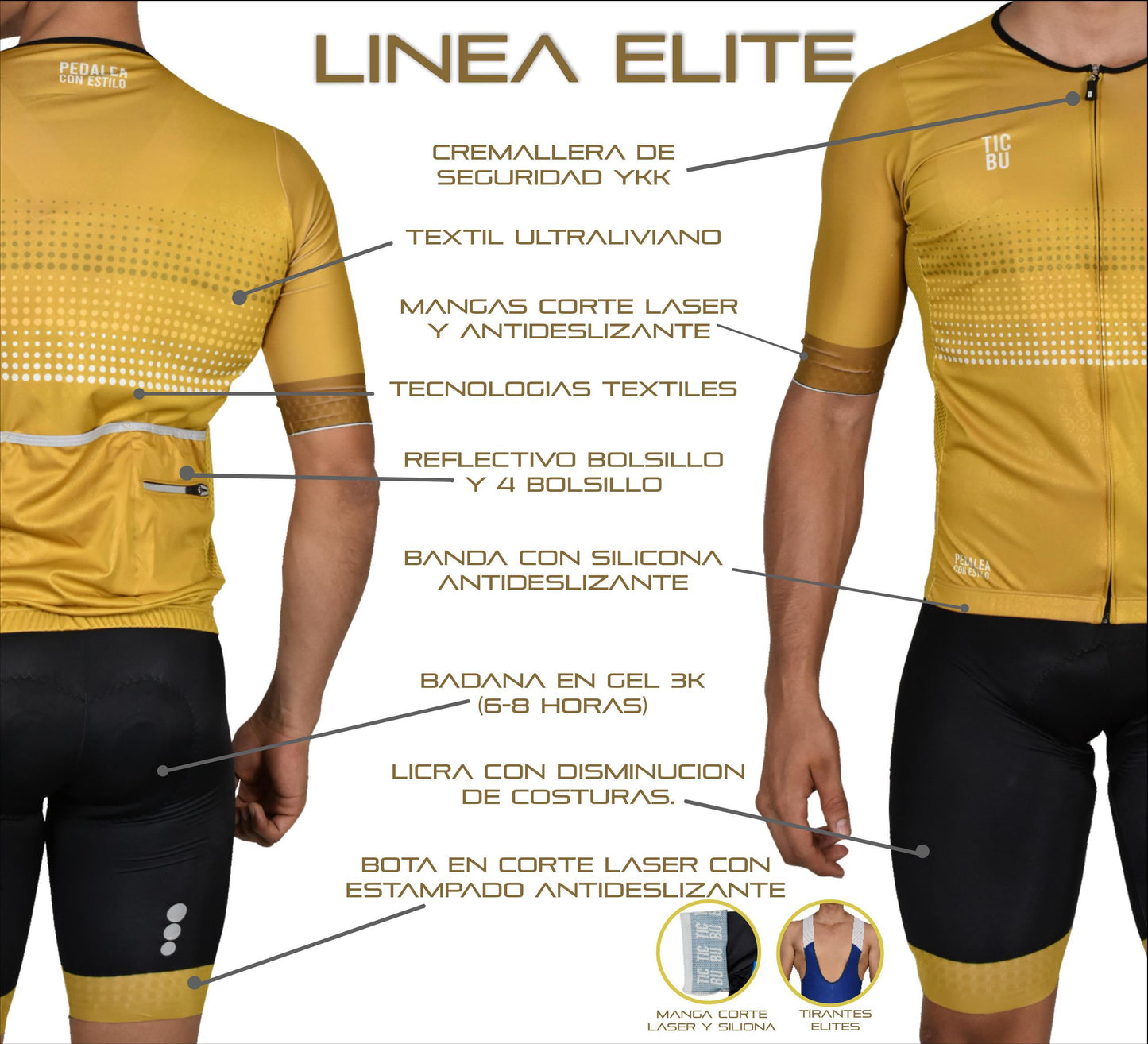 Camisa corta ELITE (OCRE) HOMBRE