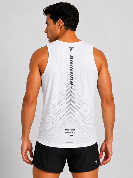 Camiseta Hombre Deportiva RUNNING TICBU Blanco