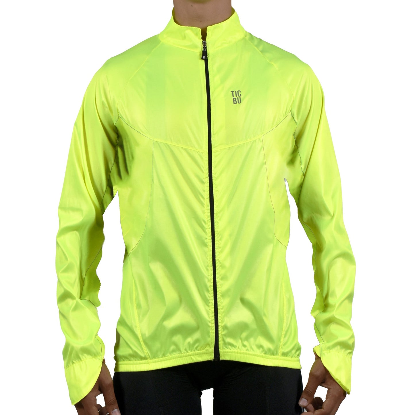 CORTAVIENTO AMARILLO NEON SIN CAPOTA