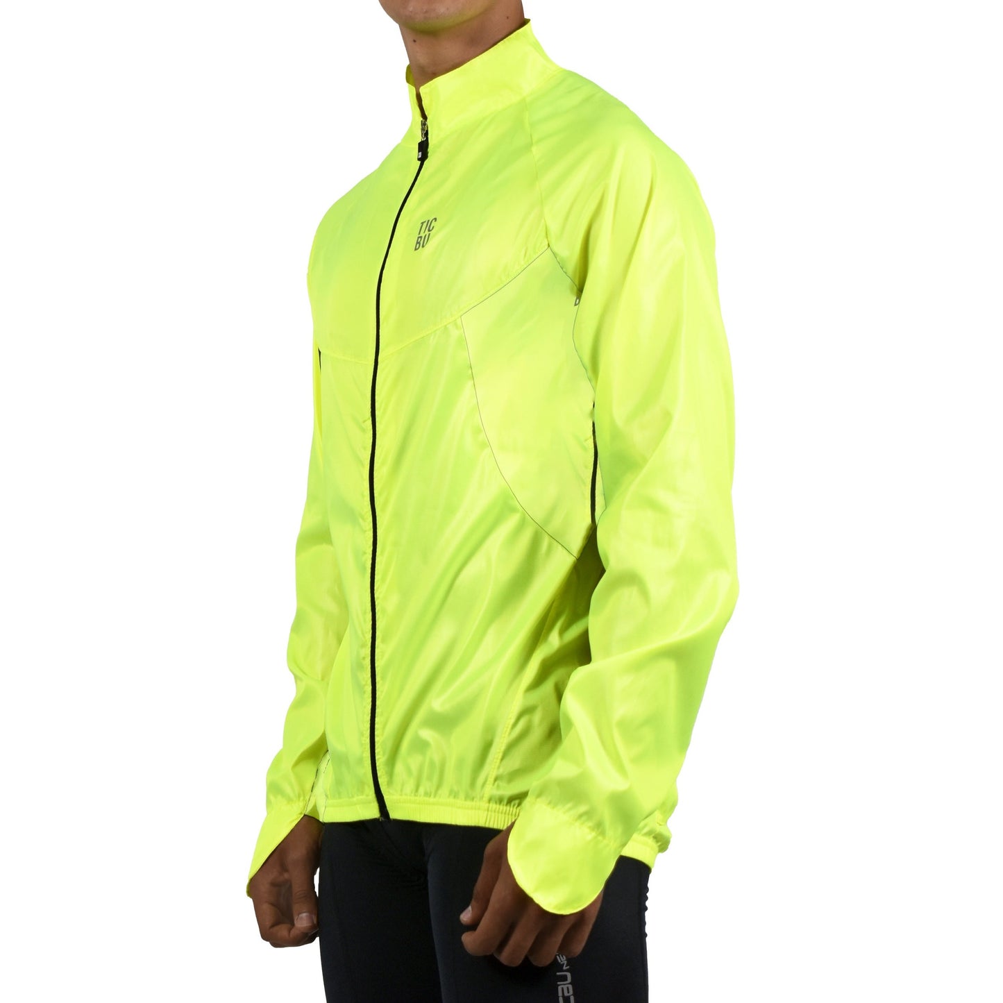 CORTAVIENTO AMARILLO NEON SIN CAPOTA