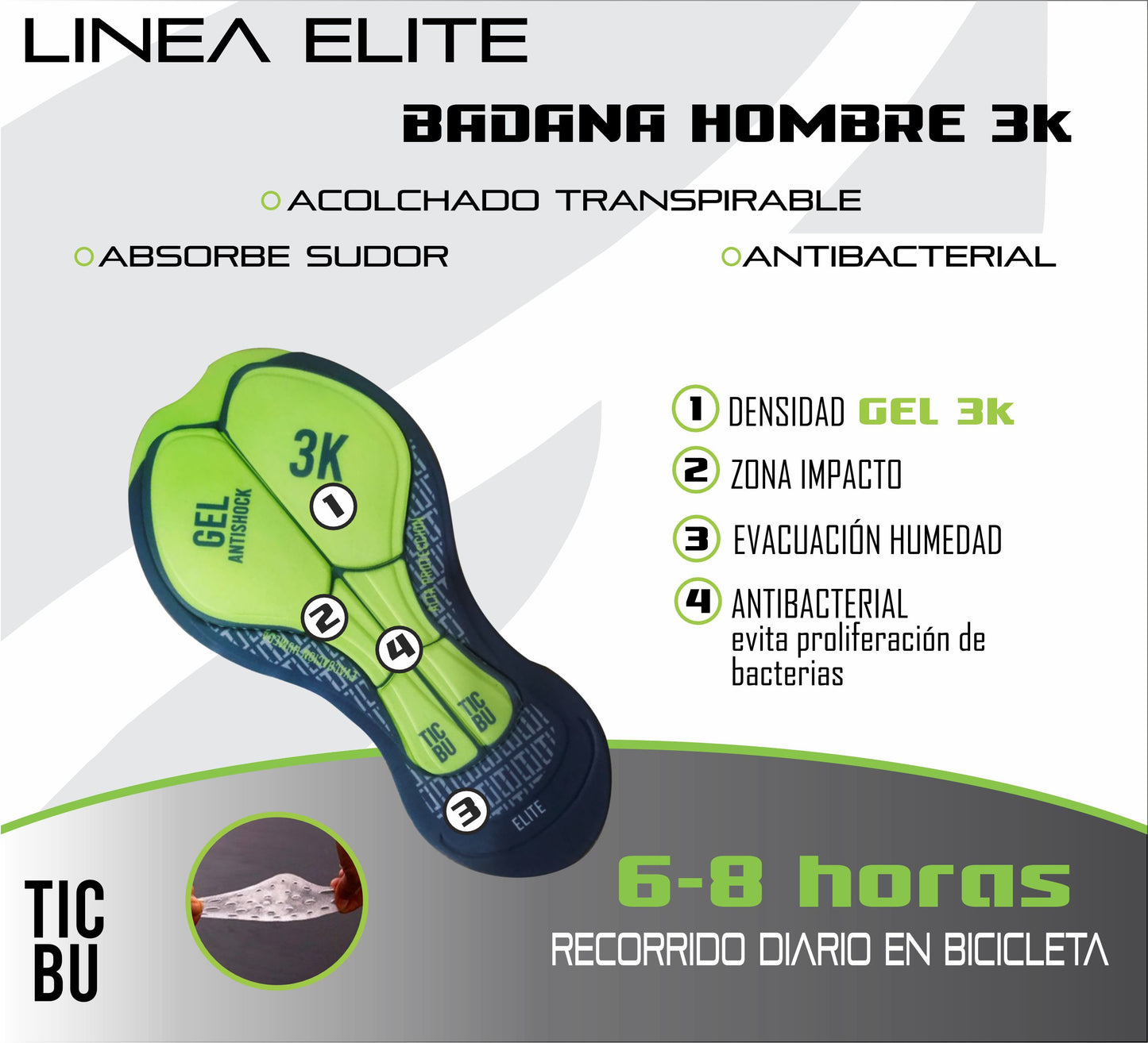 LICRA CORTA HOMBRE ELITE 2025 REF: NEGRA