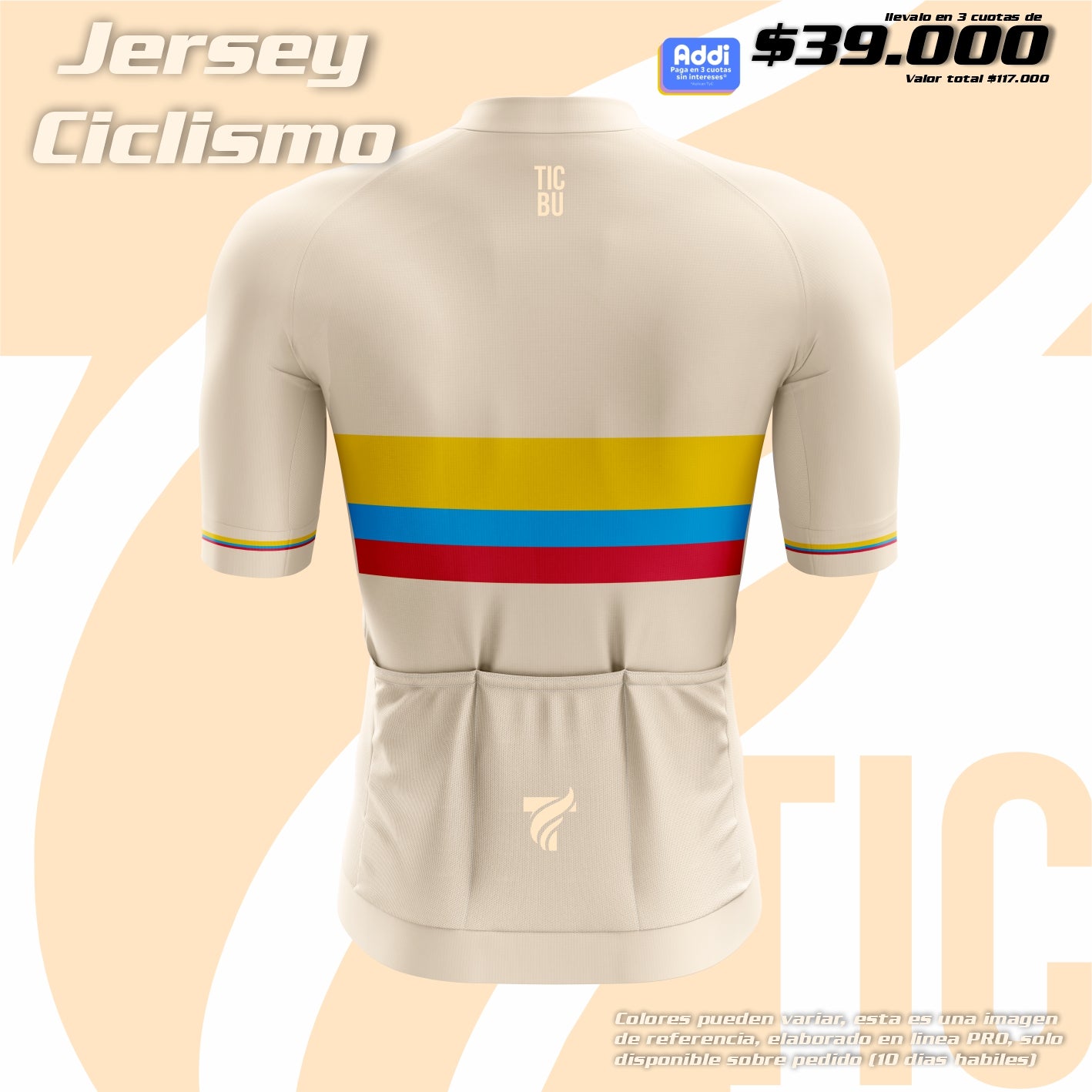 JERSEY CORTA HOMBRE PRO (REF. COLOMBIA 100 AÑOS)