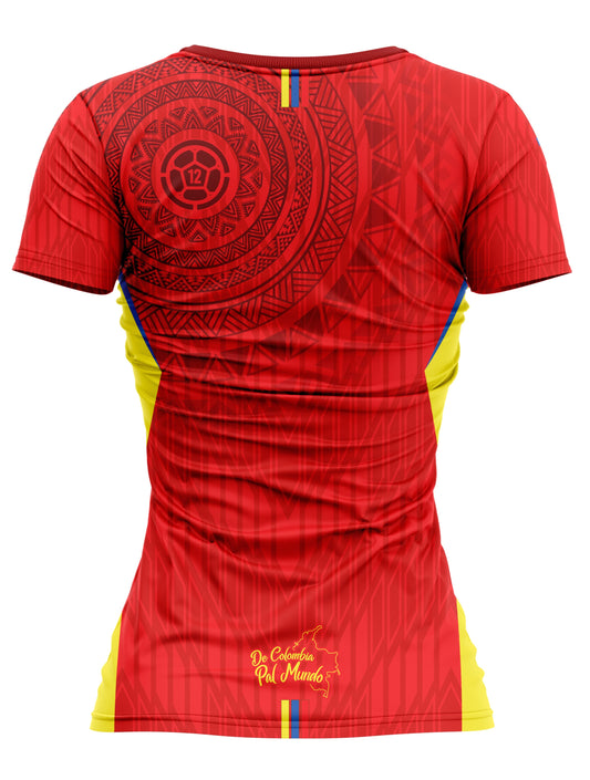 Camiseta Dama Deportiva Ref Colombia 25 Roja