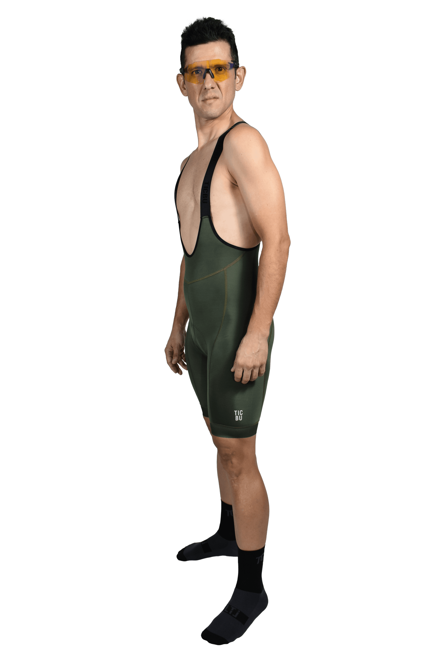 LICRA CORTA HOMBRE TODA VERDE PRO-23
