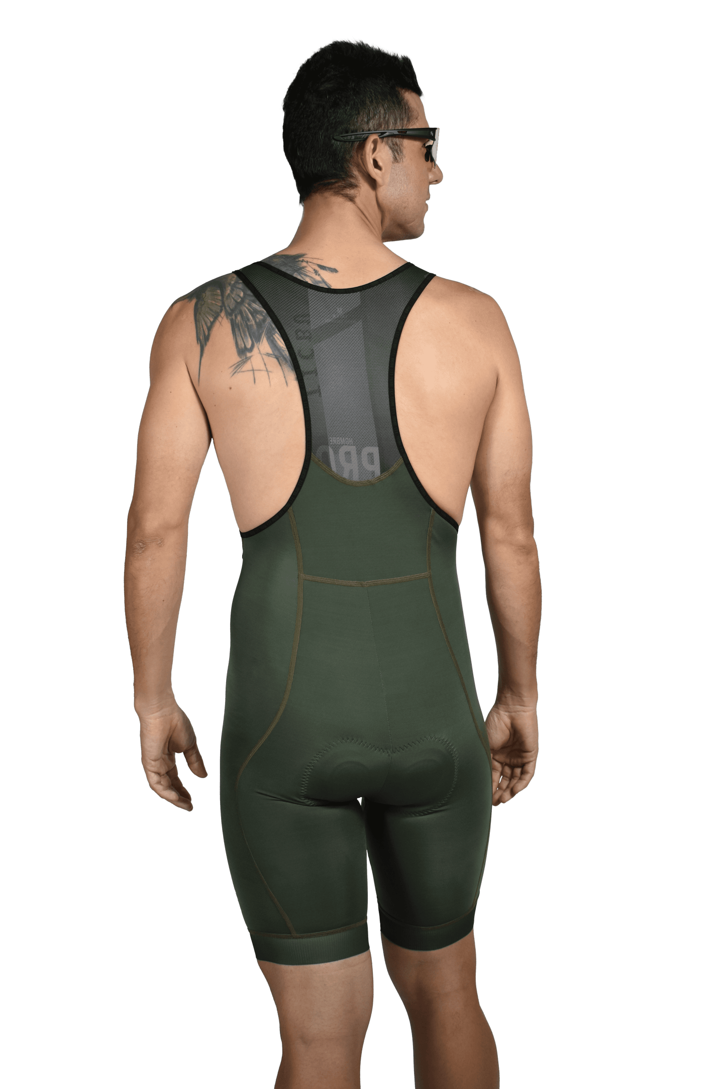 LICRA CORTA HOMBRE TODA VERDE PRO-23