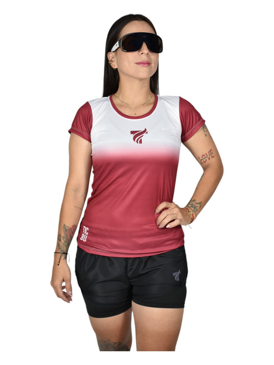 Camiseta Dama Deportiva (Ref Vinotinto25)
