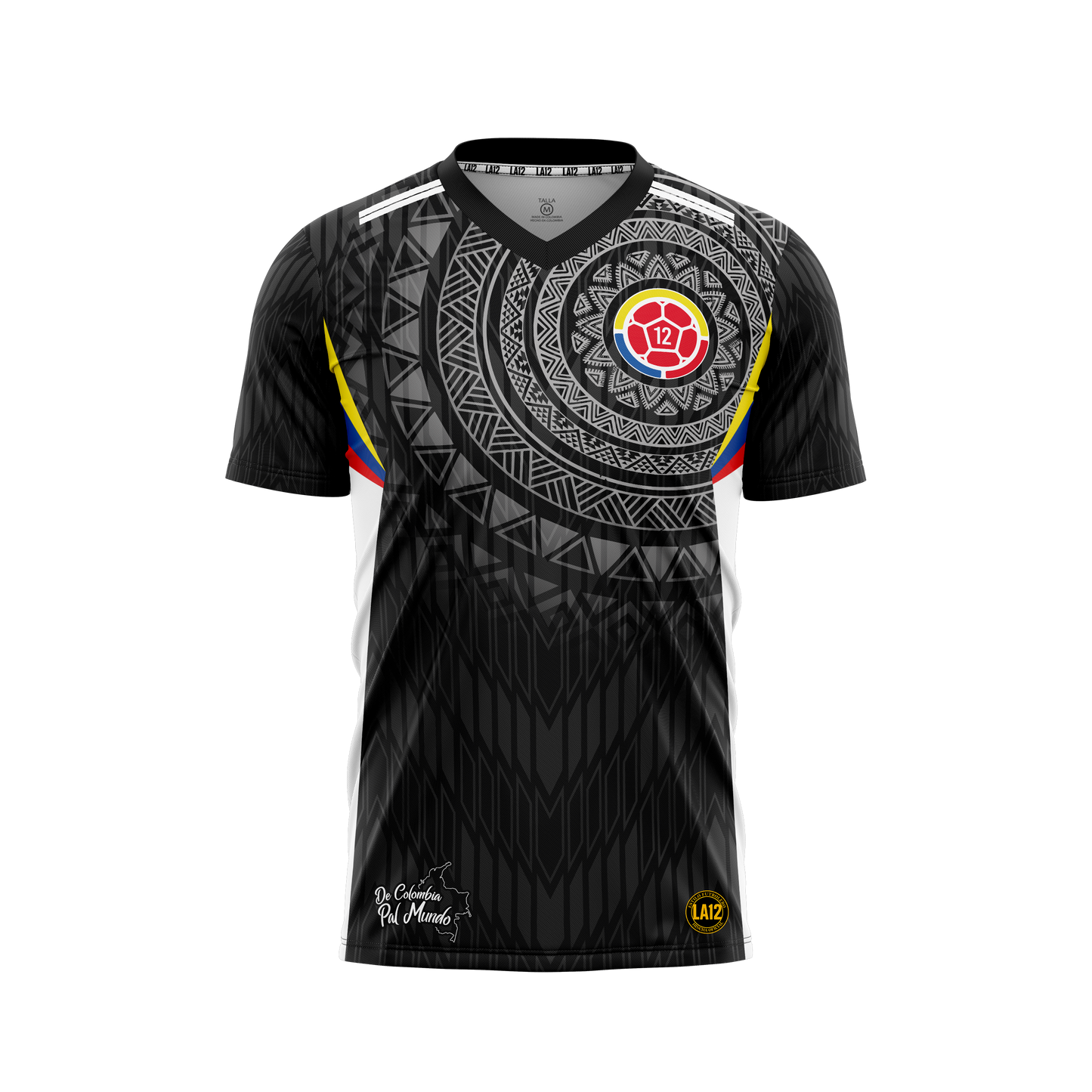 Camiseta Hombre Deportiva Ref Colombia 25 Negra