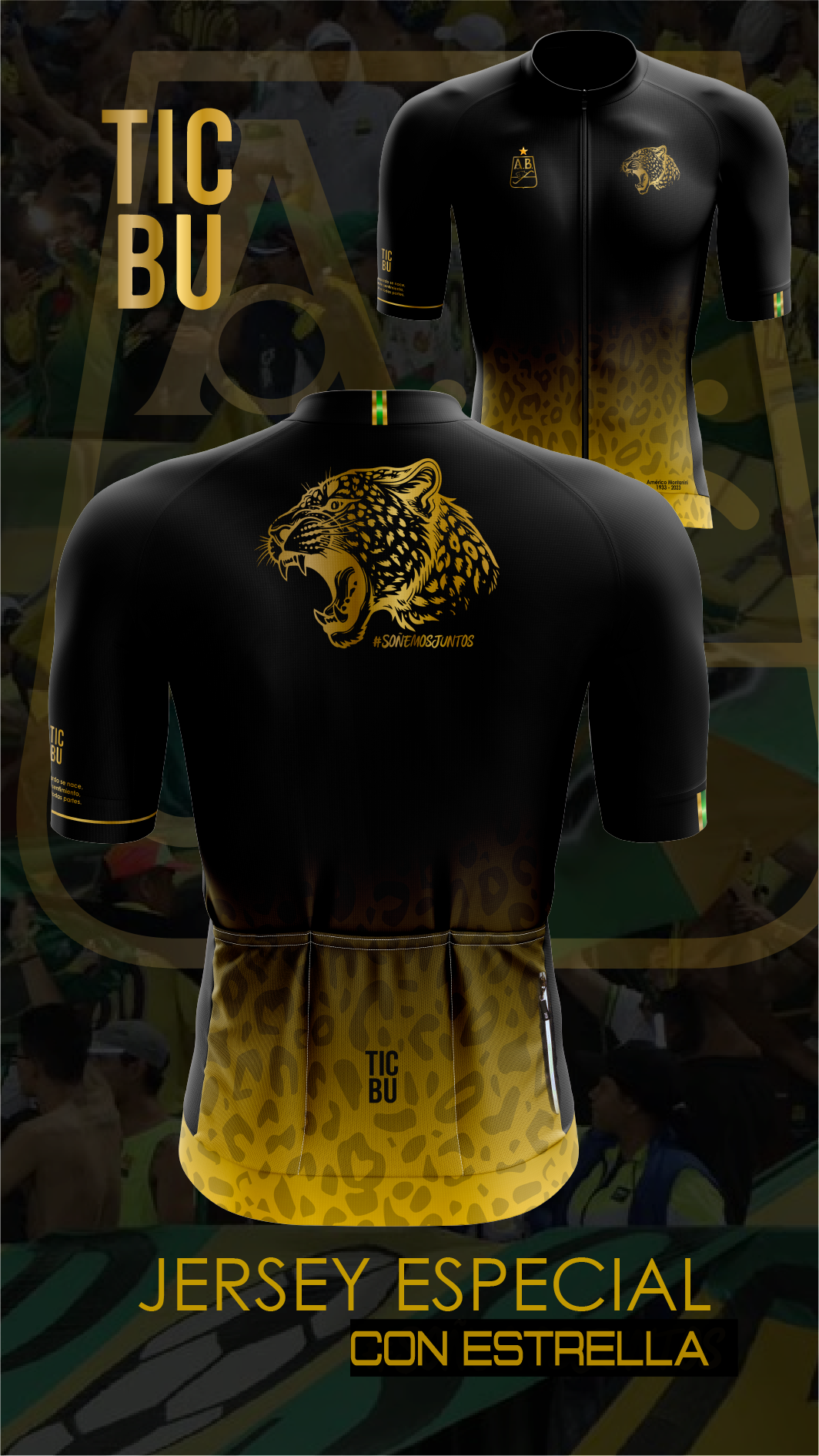 JERSEYCORTA HOMBRE PRO (REF. AB NEGRA) CON ESTRELLA