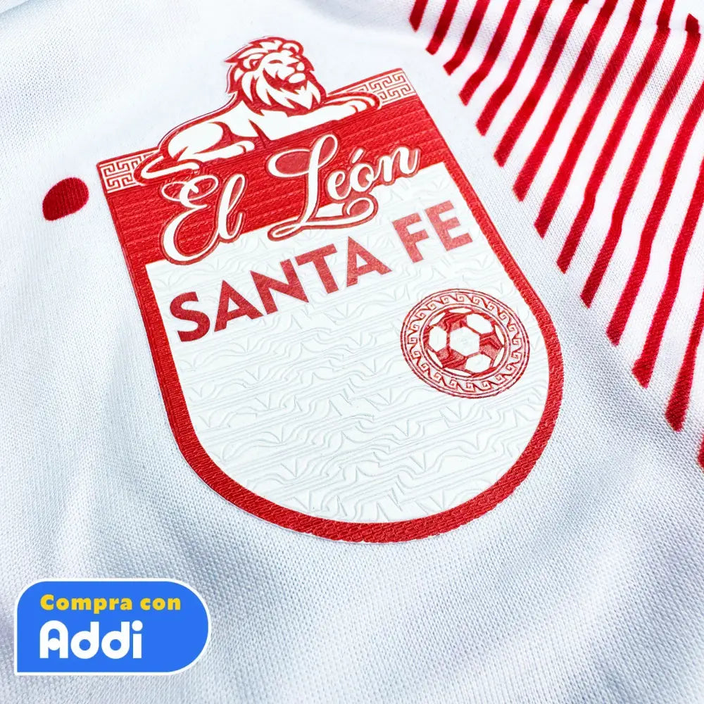 Camiseta Hombre Deportiva (Ref SANTA FE BLANCO LOGO 3D)