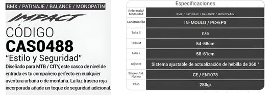 Casco Ciclismo Ref Impact - Ontrail