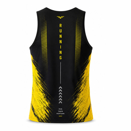 Camiseta Hombre Deportiva RUNNING TICBU Amarillo