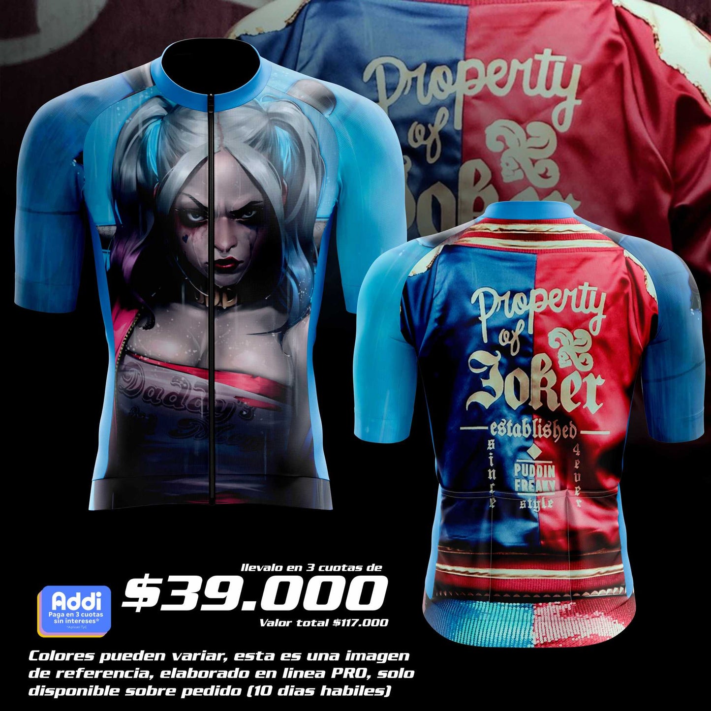 JERSEY CORTA DAMA PRO (REF. Harley Quinn)