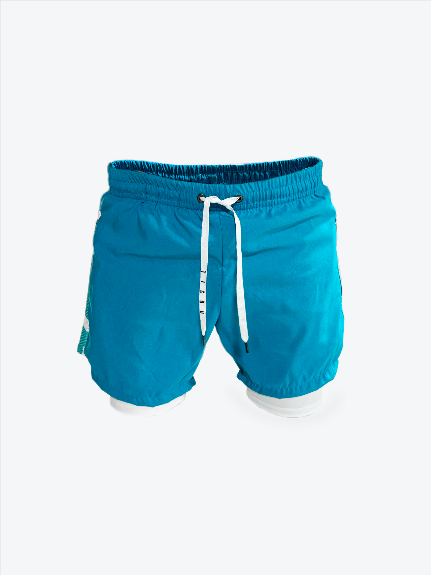 Pantaloneta Deportiva Azul Claro