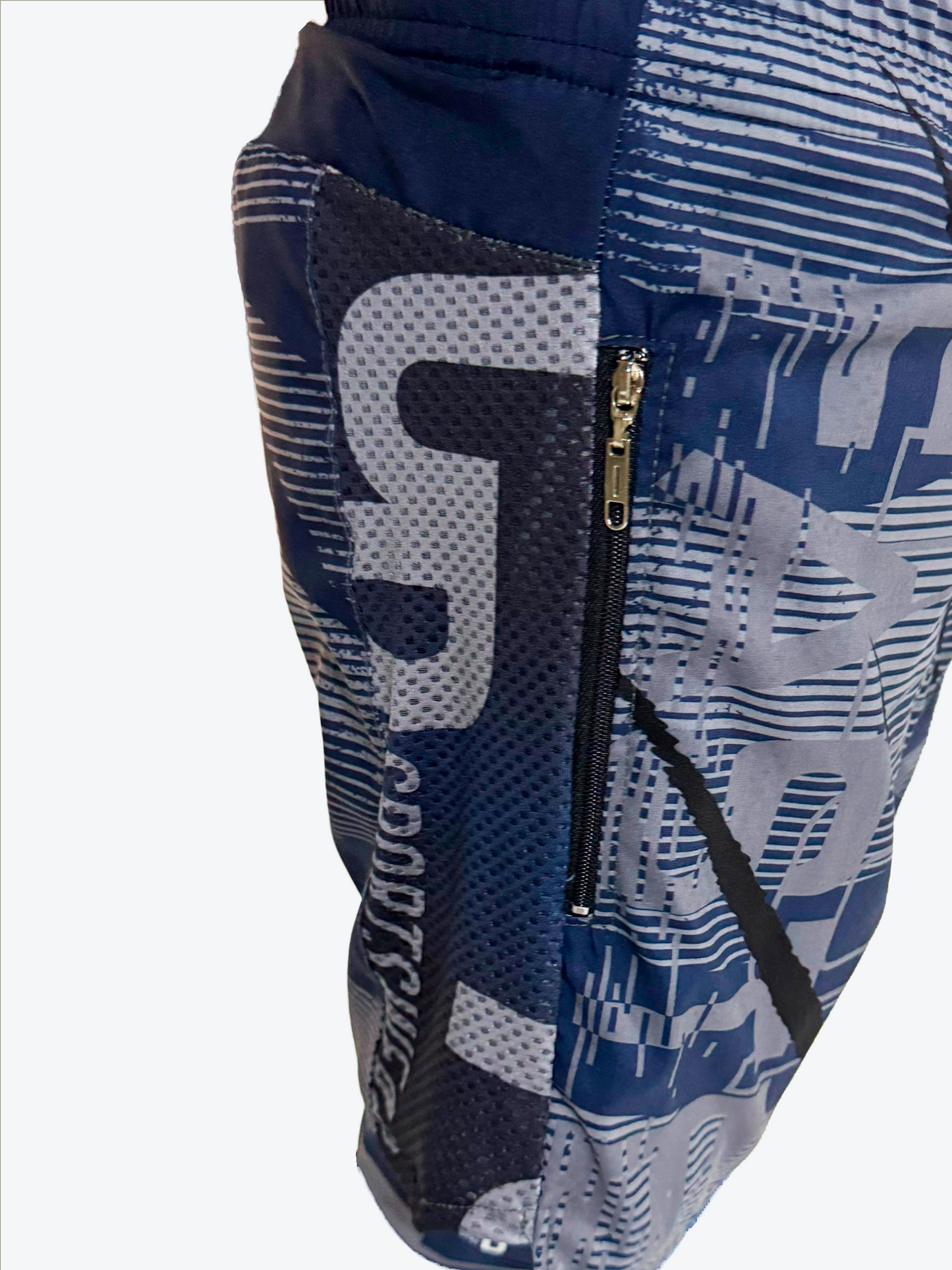 Pantaloneta Deportiva Azul Petróleo Estampado