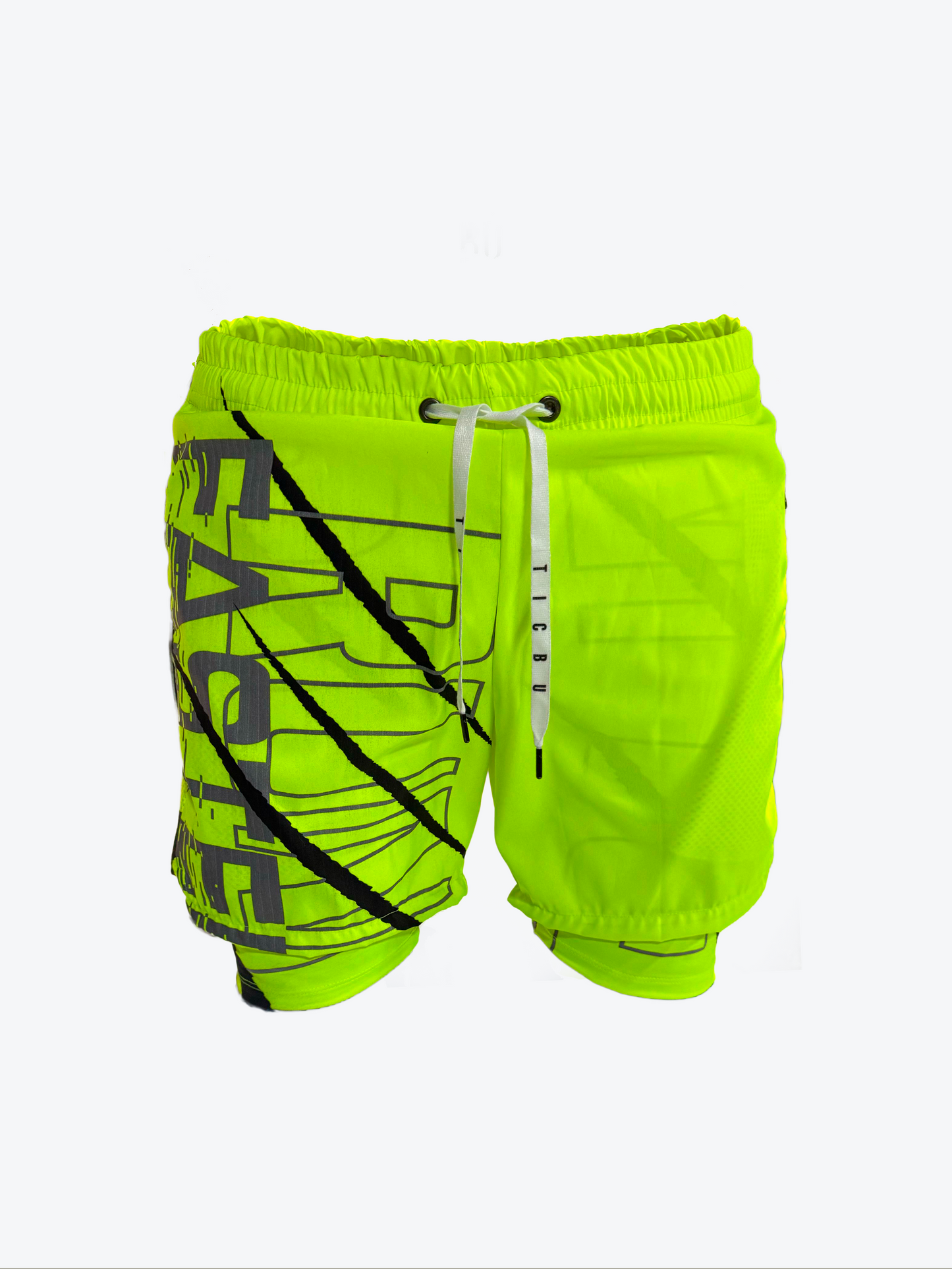 Pantaloneta Deportiva Amarillo Neon