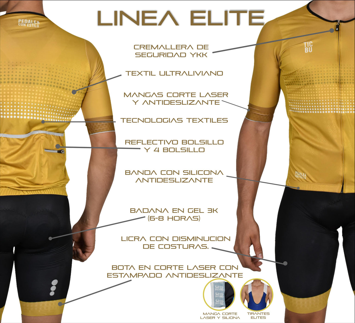 Licra corta Hombre ELITE (REF. DESERT)