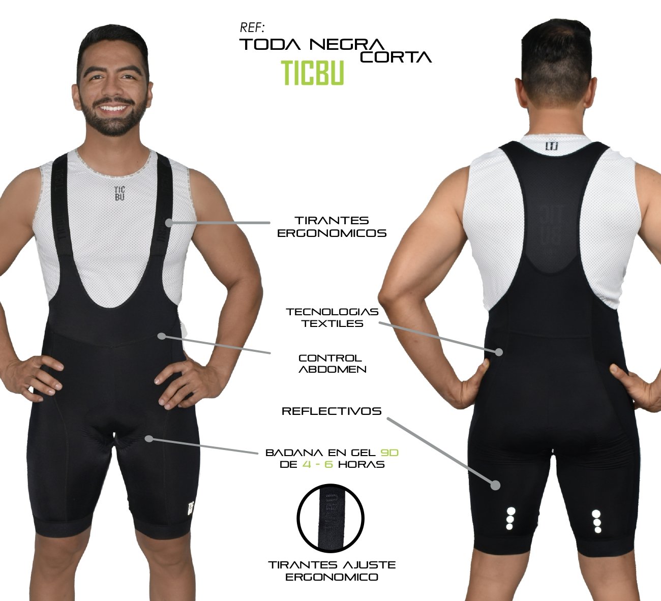 SHORT LICRA MEN PRO (REF. MILAN - WHITE)