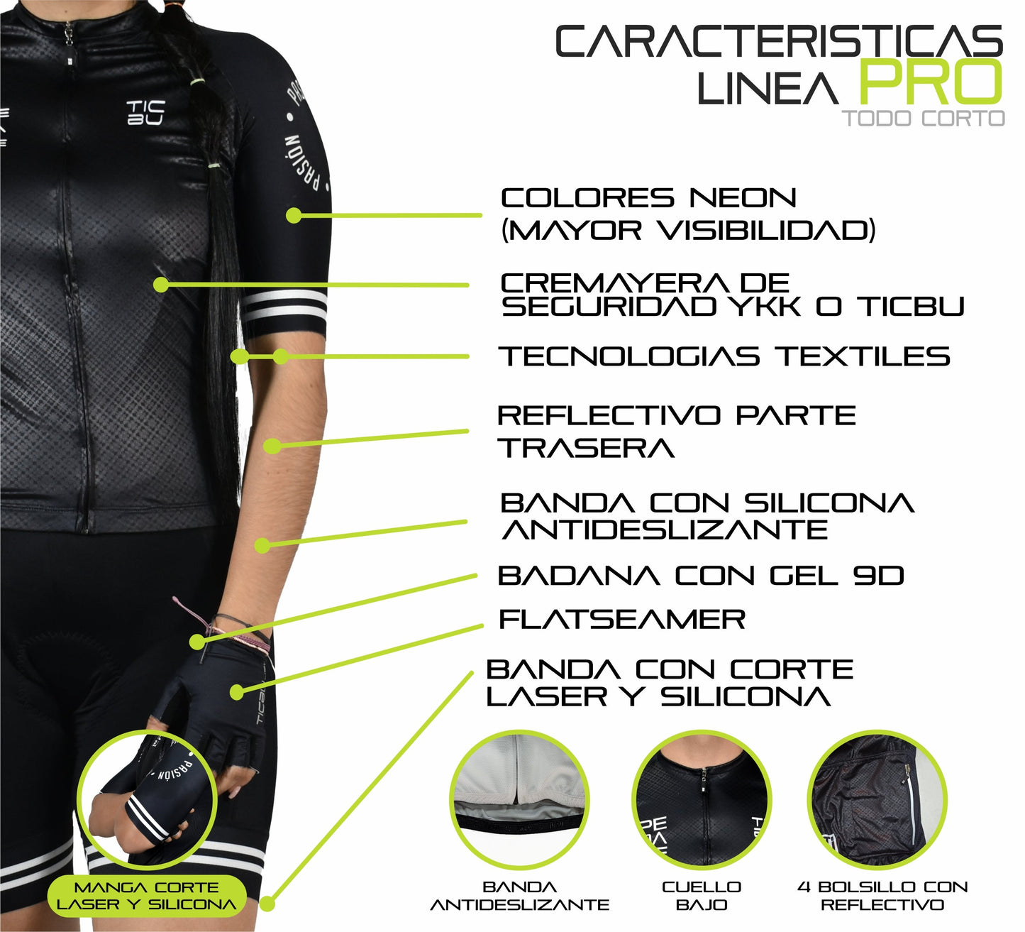 JERSEY CORTA DAMA PRO (REF. MERIDA BLUE)