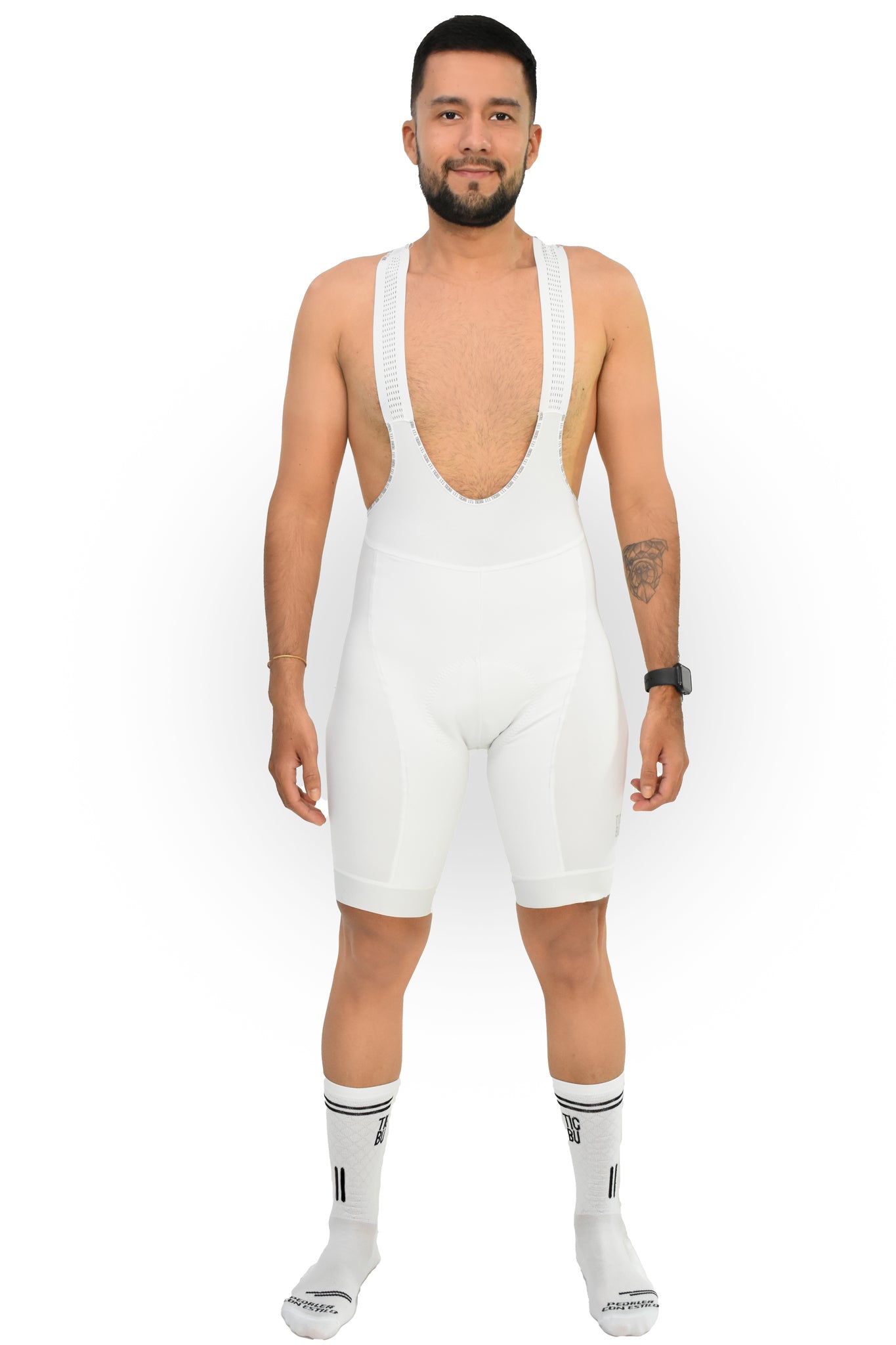 LICRA CORTA HOMBRE TODO BLANCO PRO 2024