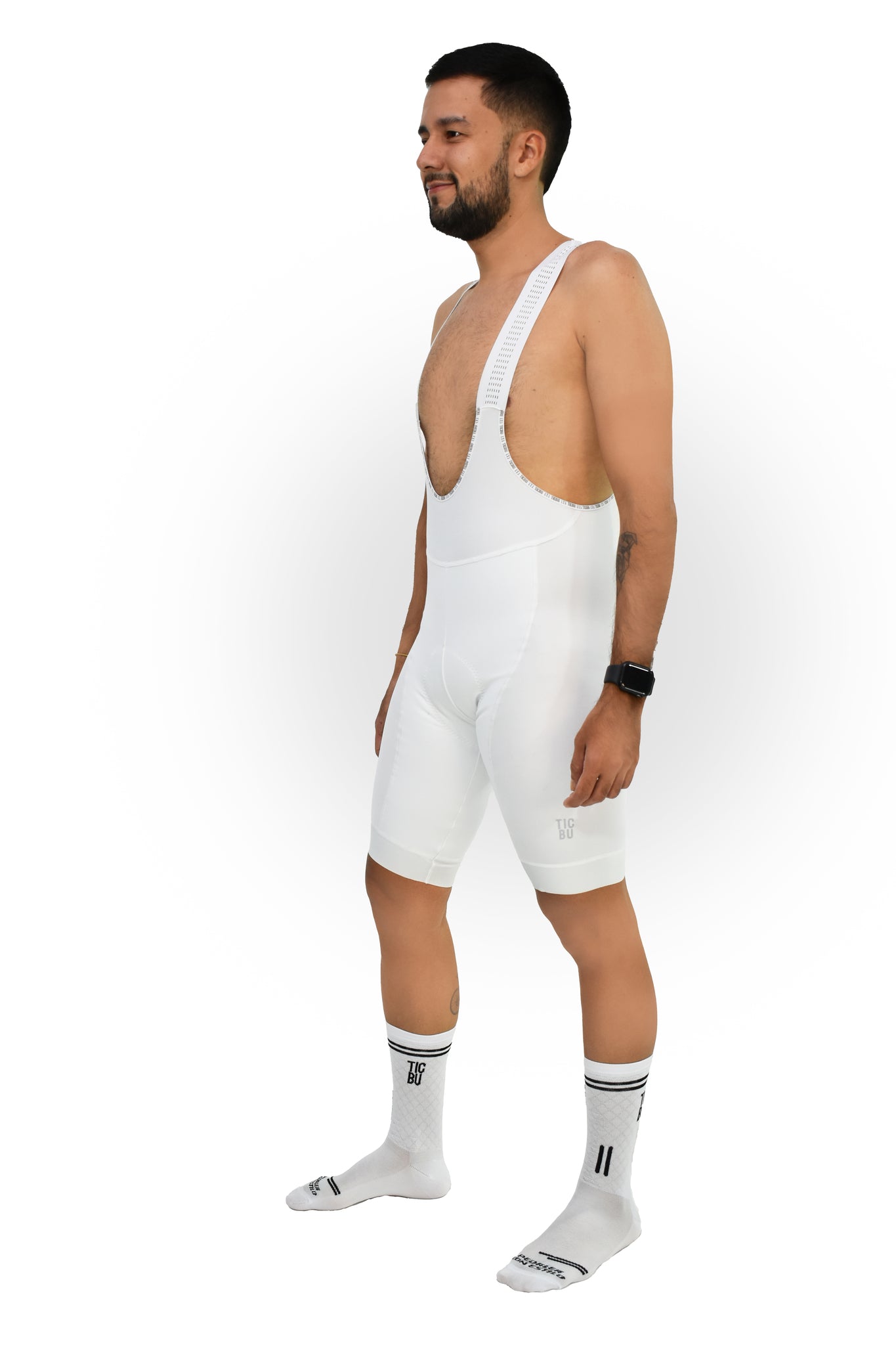 LICRA CORTA HOMBRE TODO BLANCO PRO 2024