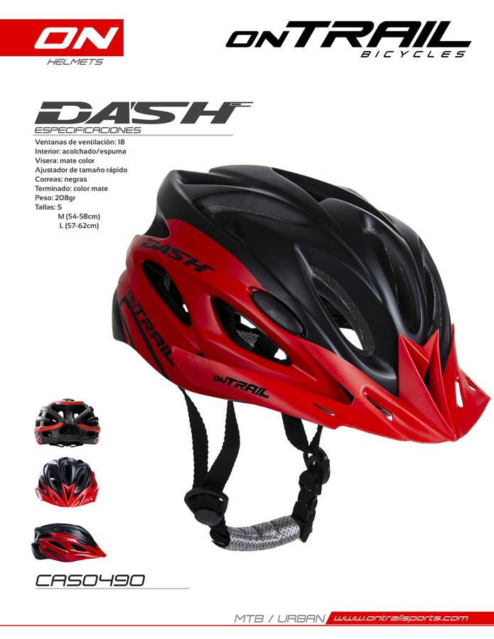 Casco DASH marca Ontrail - Rojo