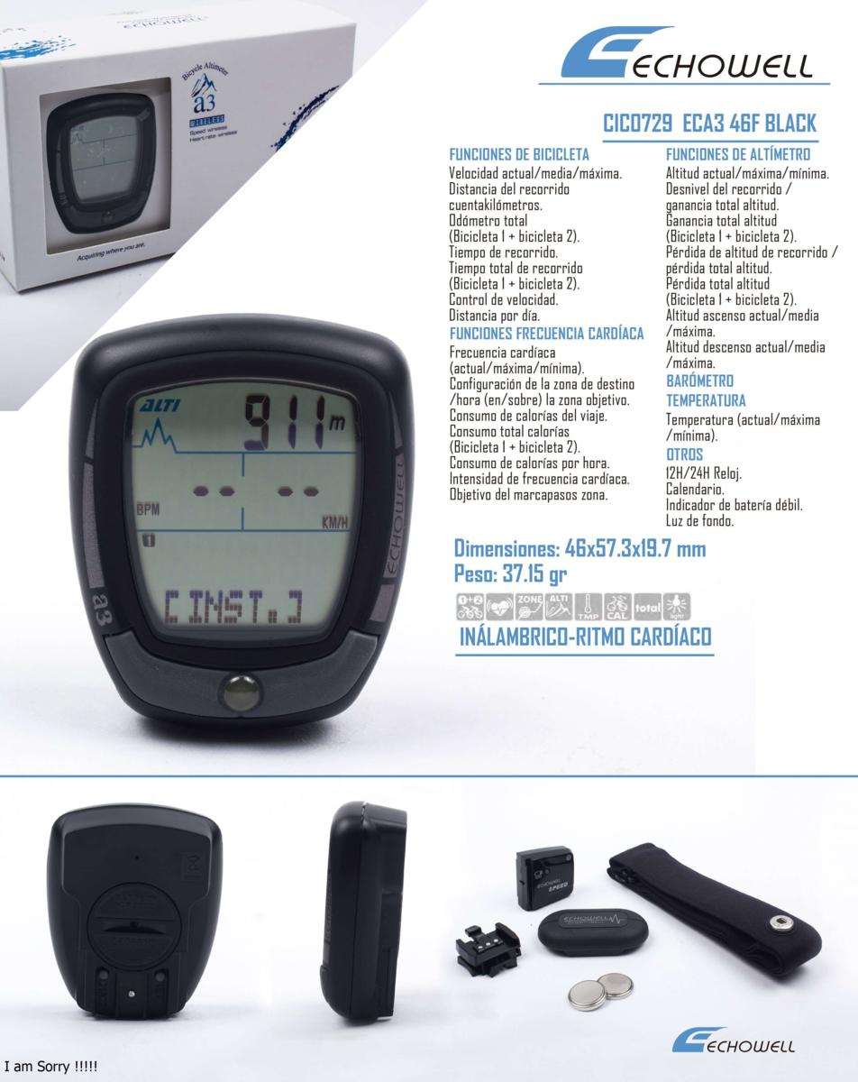 WIRELESS BIKE SPEEDOMETER (ECHOWELL) REF A3