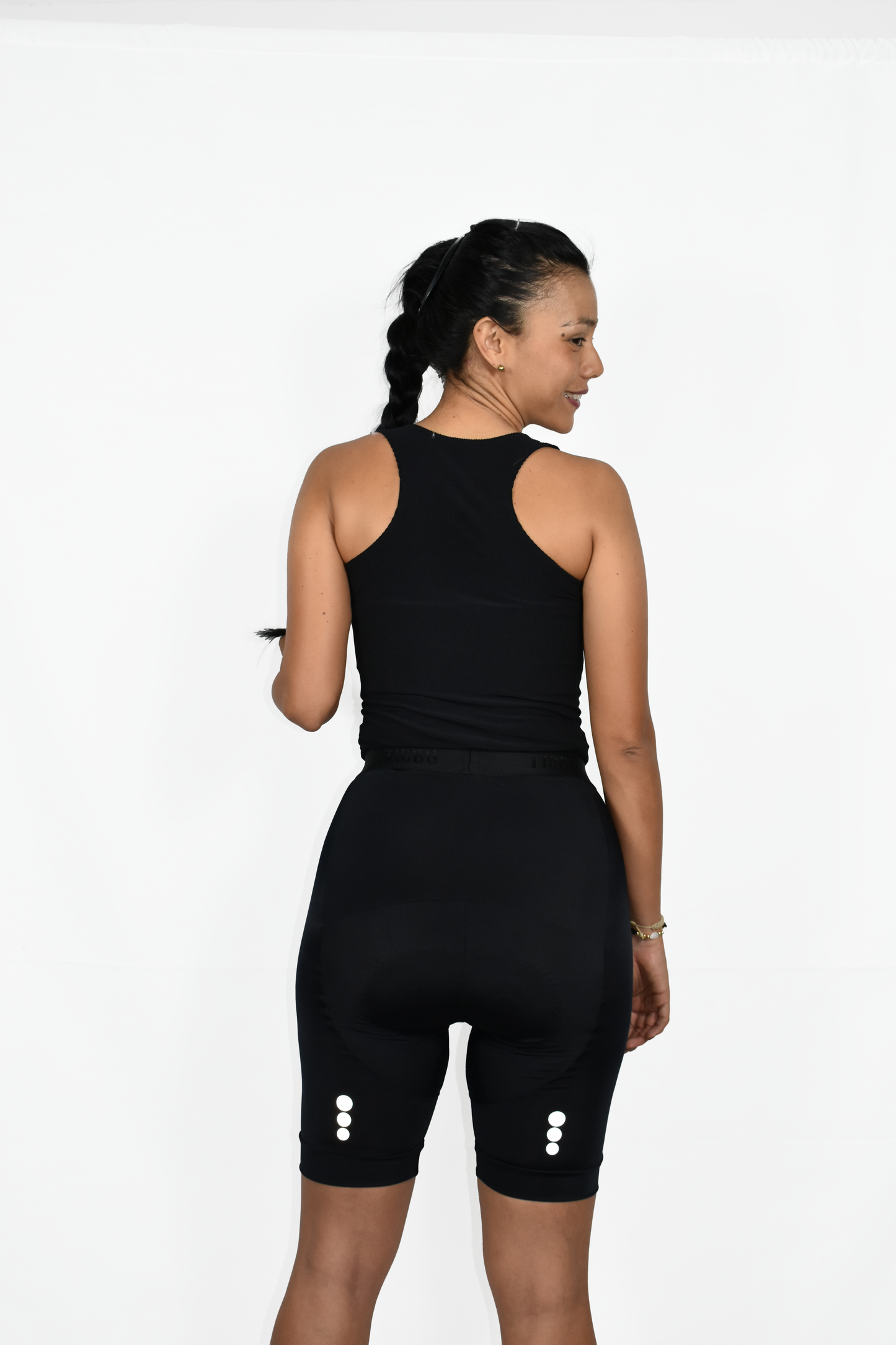 LICRA CORTA DAMA ( sin tirantes) TODA NEGRA BASIC