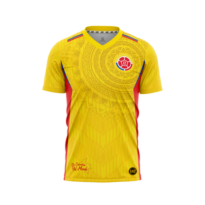 Camiseta Hombre Deportiva Ref Colombia 25 Amarilla