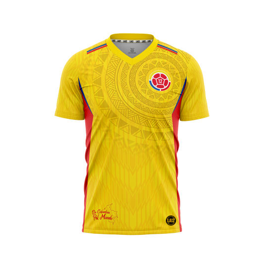 Camiseta Hombre Deportiva Ref Colombia 25 Amarilla