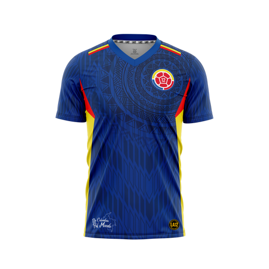 Camiseta Hombre Deportiva Ref Colombia 25 Azul