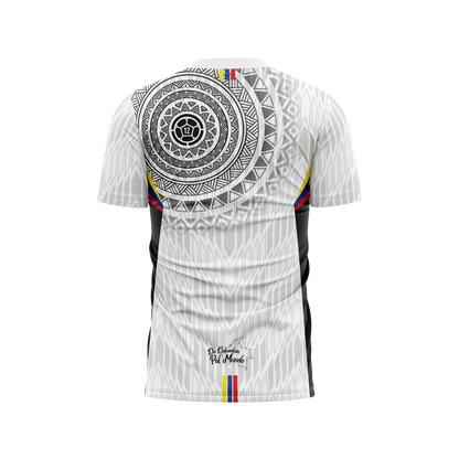 Camiseta Hombre Deportiva Ref Colombia 25 Blanco