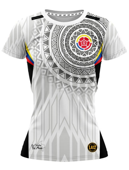 Camiseta Dama Deportiva Ref Colombia 25 Blanco