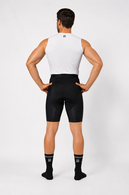 MEN'S SHORT LYCRA (strapless) ALL BLACK BASIC
