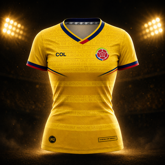 Camiseta Dama Deportiva Ref Colombia 26 Amarilla