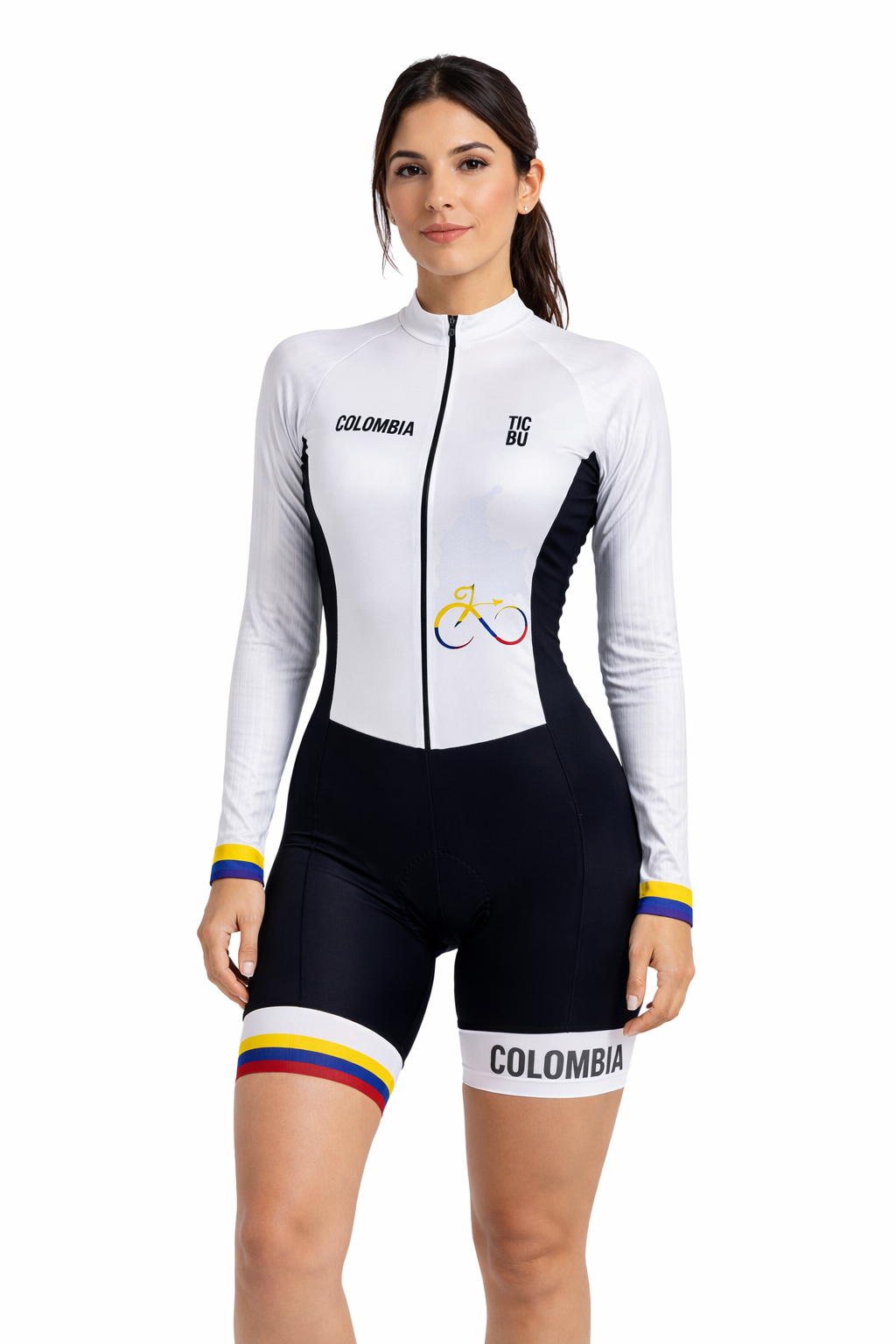 ENTERIZO (REF. COL BLANCO) Camisa Larga - Licra Corta