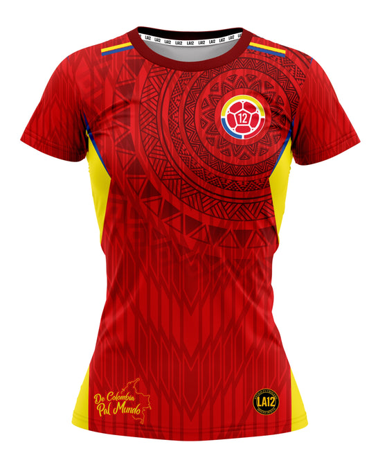 Camiseta Dama Deportiva Ref Colombia 25 Roja