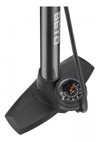 Bomba Acero Manguera Bomba De Aire BETO High Pressure Con Manómetro - Para Bicicletas, Amortiguadores, Válvulas AV/DV/FV Bomba Alta Presión