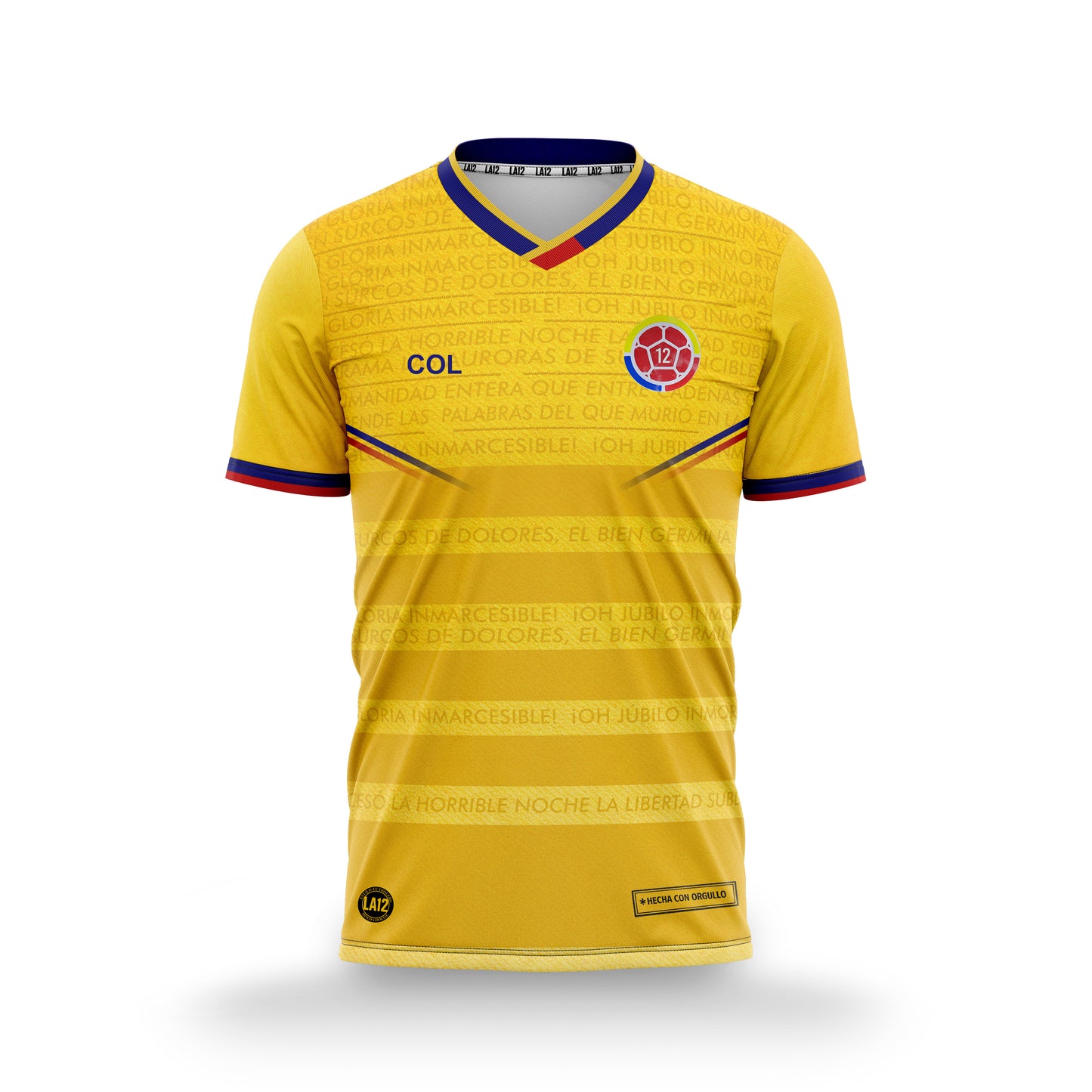 Camiseta Hombre Deportiva Ref Colombia 26 Amarilla