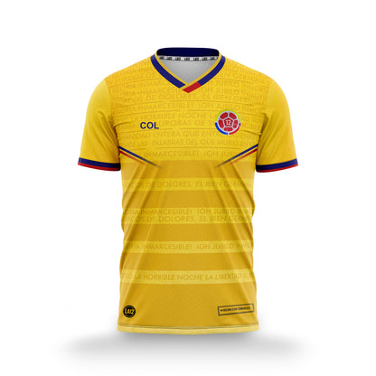 Camiseta Hombre Deportiva Ref Colombia 26 Amarilla