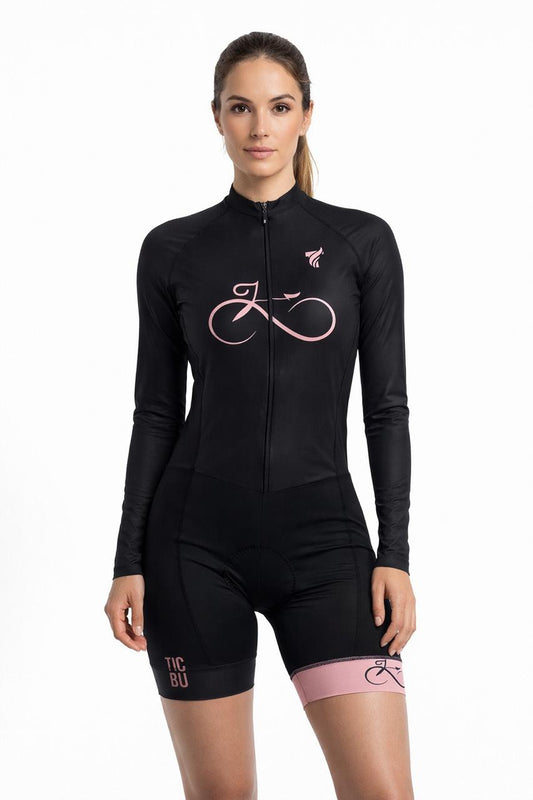 ENTERIZO (REF. INFINITE BLACK) Camisa Larga - Licra Corta