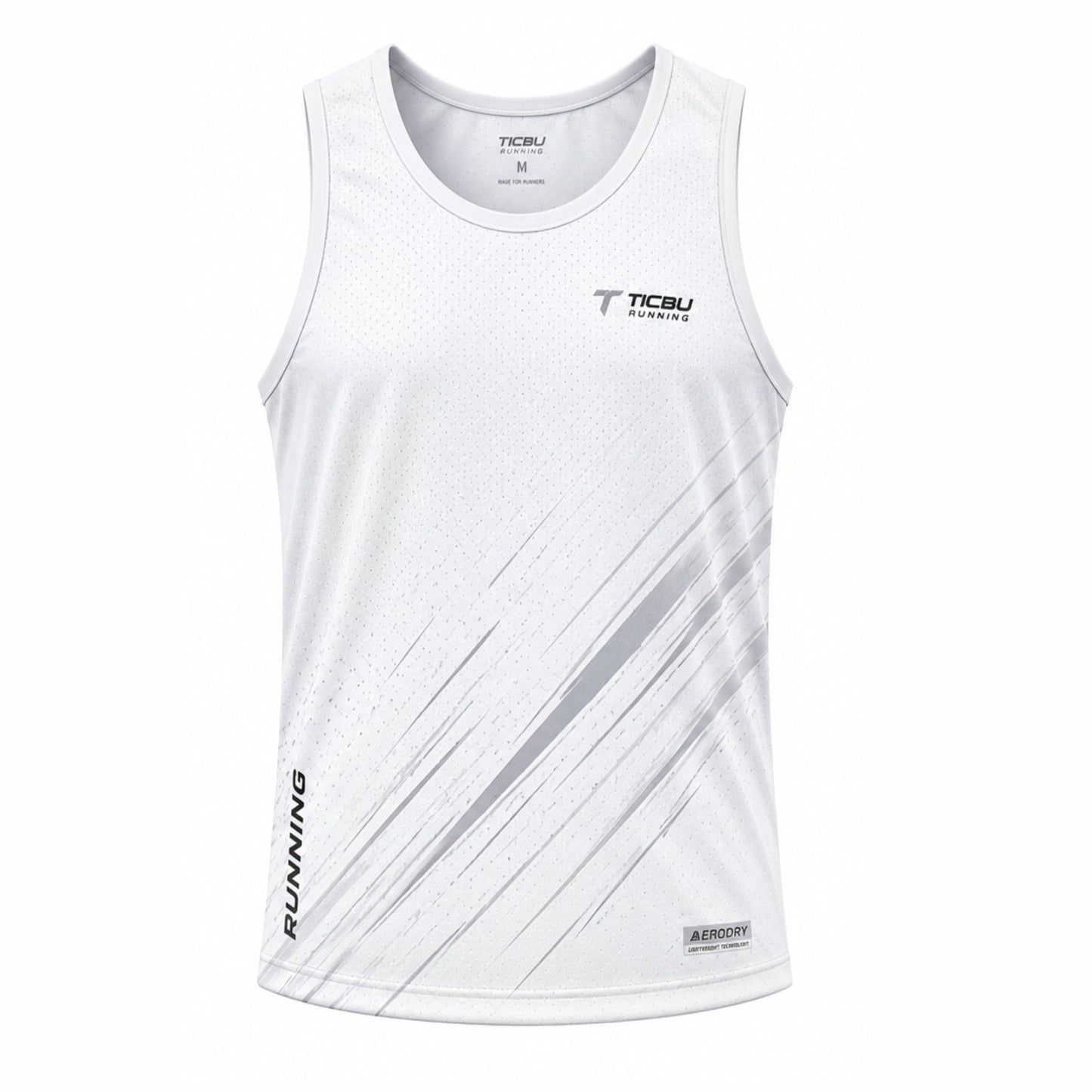 Camiseta Hombre Deportiva RUNNING TICBU Blanco