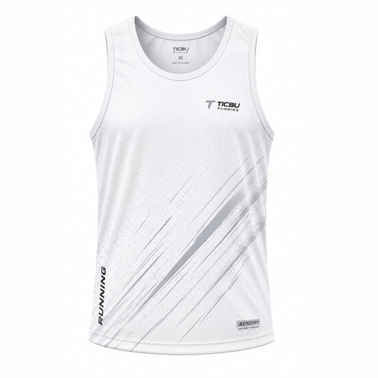 Camiseta Hombre Deportiva RUNNING TICBU Blanco
