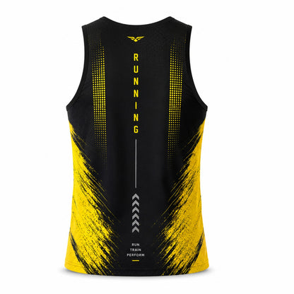 Camiseta Hombre Deportiva RUNNING TICBU Amarillo