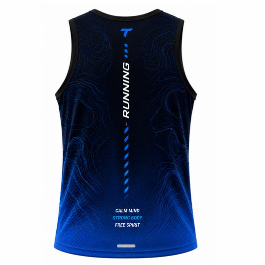 Camiseta Hombre Deportiva RUNNING TICBU Azul