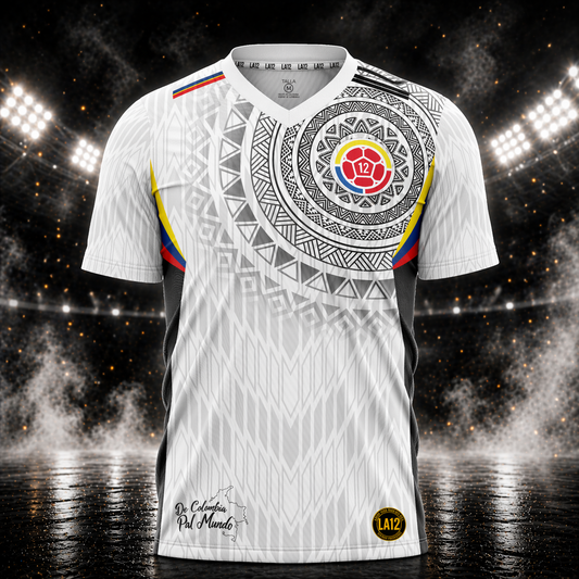 Camiseta Hombre Deportiva Ref Colombia 25 Blanco