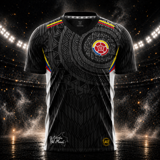 Camiseta Hombre Deportiva Ref Colombia 25 Negra