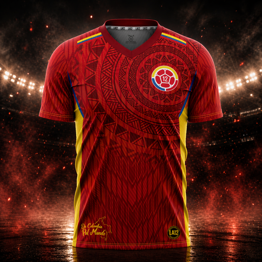 Camiseta Hombre Deportiva Ref Colombia 25 Roja