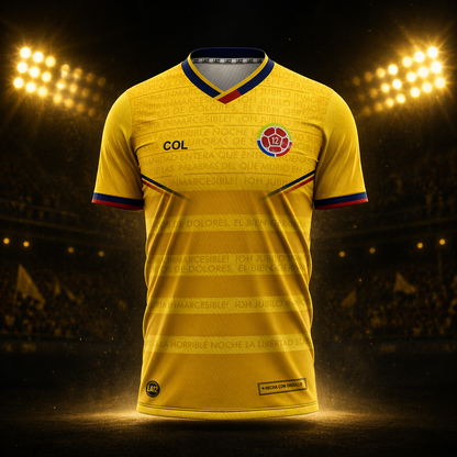 Camiseta Hombre Deportiva Ref Colombia 26 Amarilla